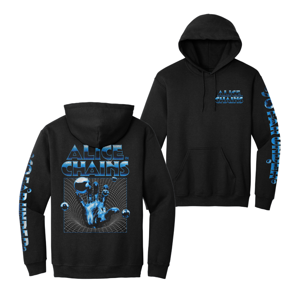 Wormhole Pullover Black Hoodie