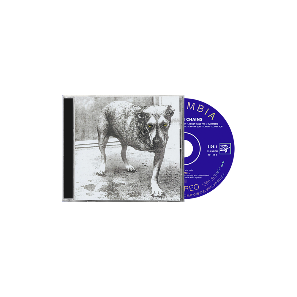 CD album cover featuring a black and white photograph of a dog on the front.
