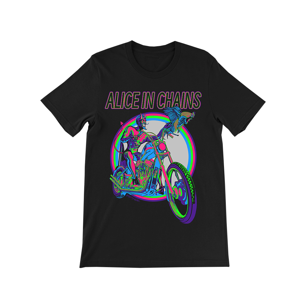 Alice in Chains Psychedelische Haan Offici le Tee T-Shirt Heren Unisex - zwart - L Alice in Chains Psychedelische Haan Offici le Tee T-Shirt Heren Unisex - zwart - L