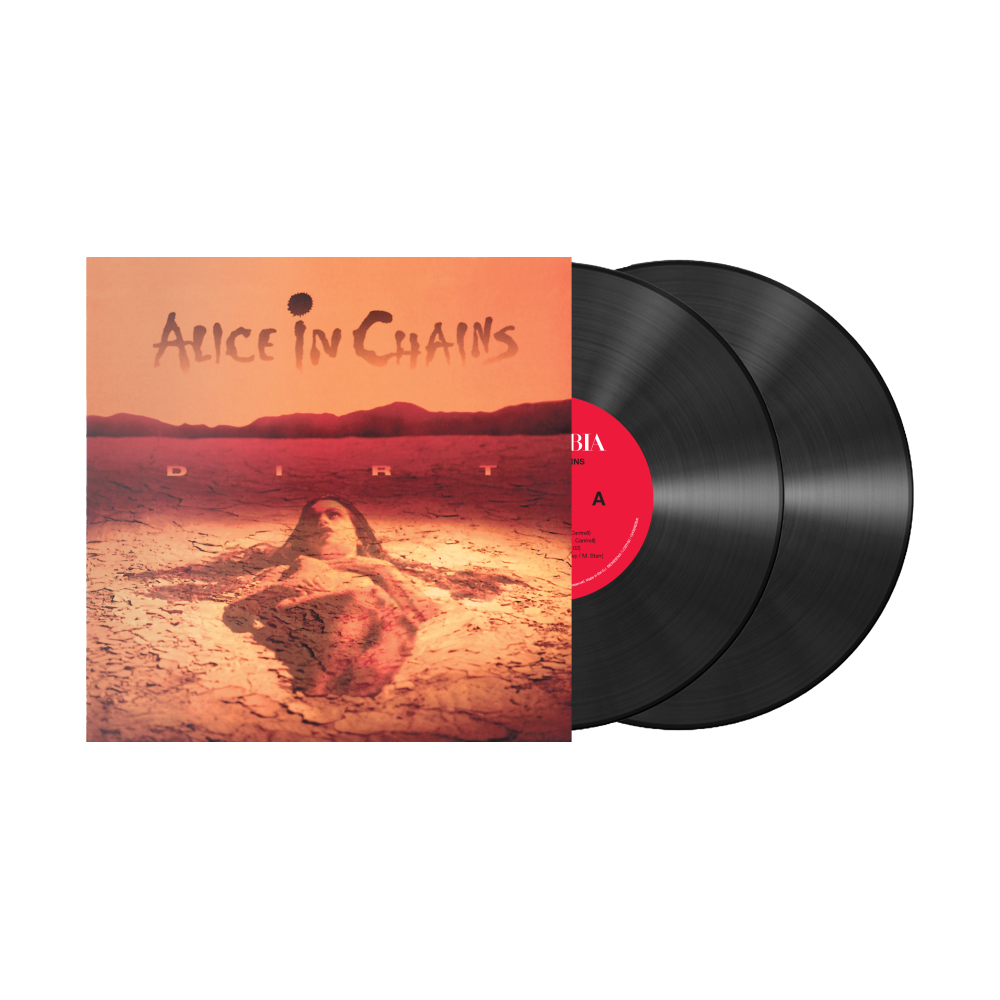 Vinyl record album of Alice in Chains’ ’Dirt’ with its iconic cover art.