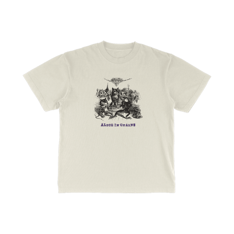 Cream dog tracklist t-shirt featuring black ink alice in chains album art from the official alice in chains merchandise