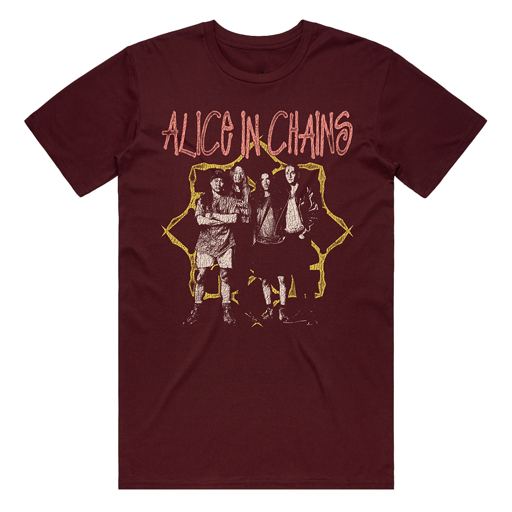 Alice in Chains - Burgundy Photo T-Shirt – Alice In Chains