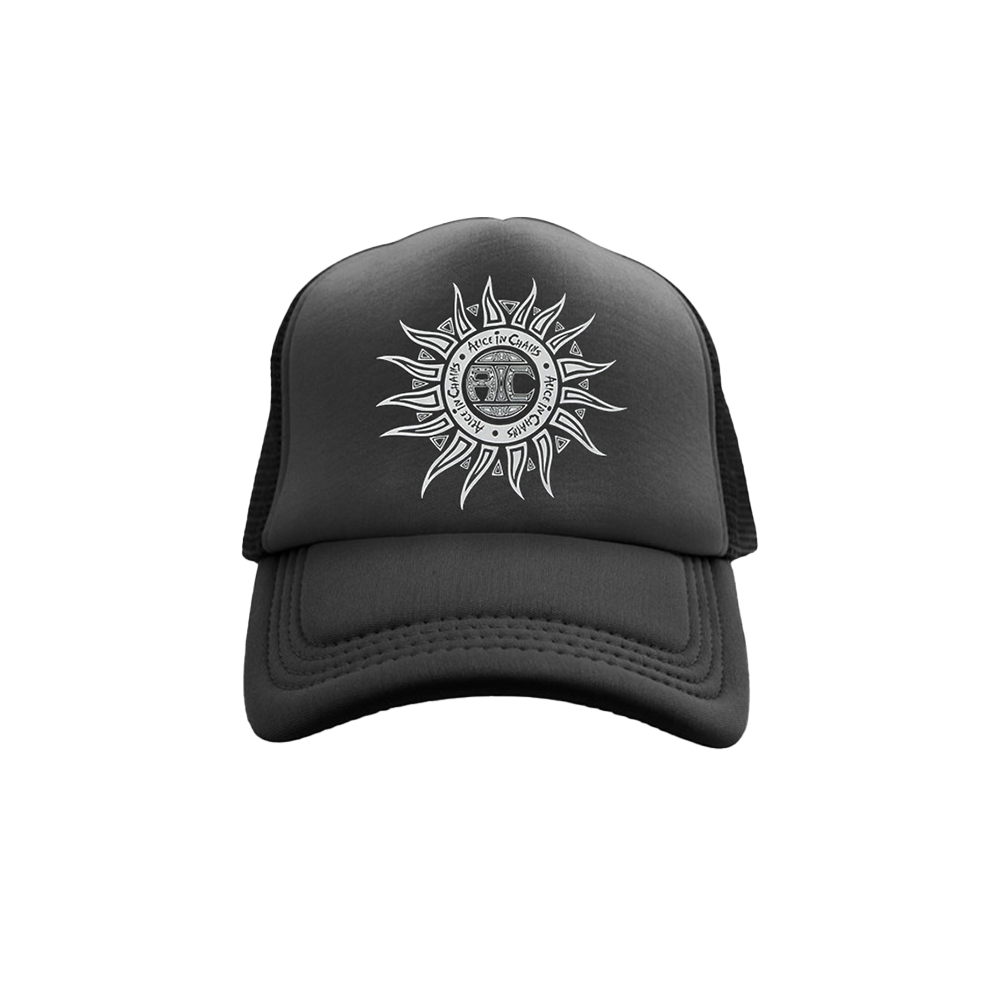 Sun Logo Black Trucker Hat